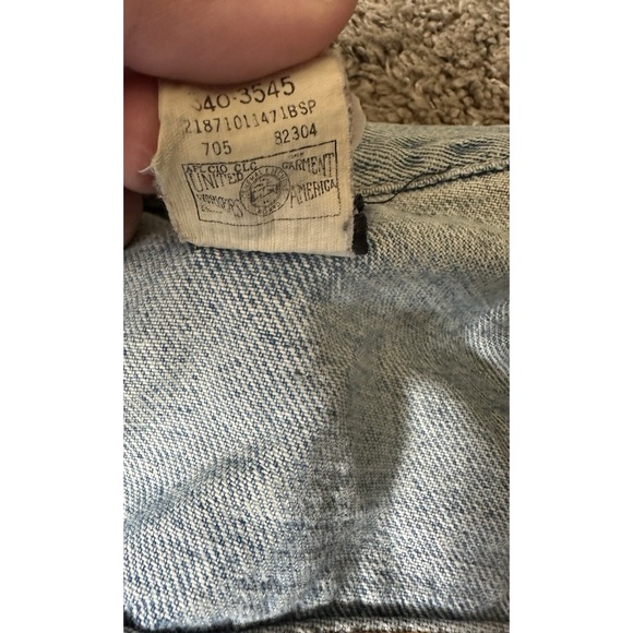 Vintage Lees Trucker‎ Jacket Denim Union Made Size Small - Picture 7 of 7